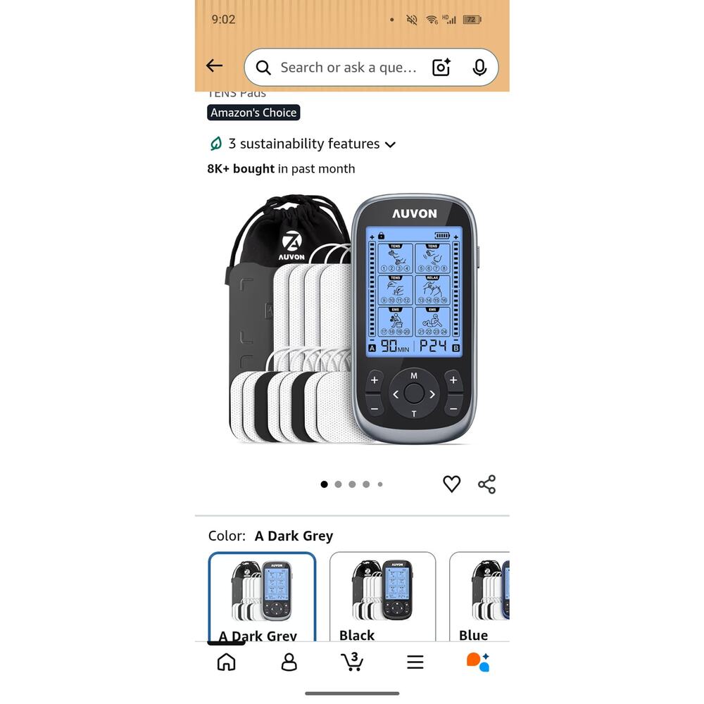 3-in-1 TENS Unit Muscle Stimulator